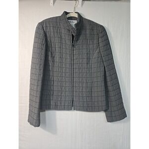 Vintage Carlisle Wool Blend Coat Jacket Gray Quilted Women's Size 6 Old Money